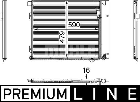 MAHLE AC 126 000P - Кондензатор, климатизация vvparts.bg