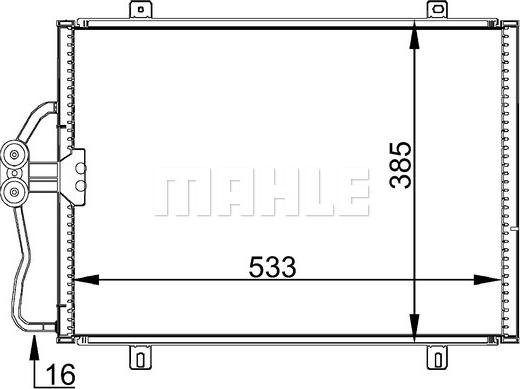 MAHLE AC 176 000S - Кондензатор, климатизация vvparts.bg