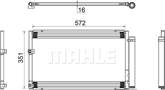 MAHLE AC 813 000S - Кондензатор, климатизация vvparts.bg