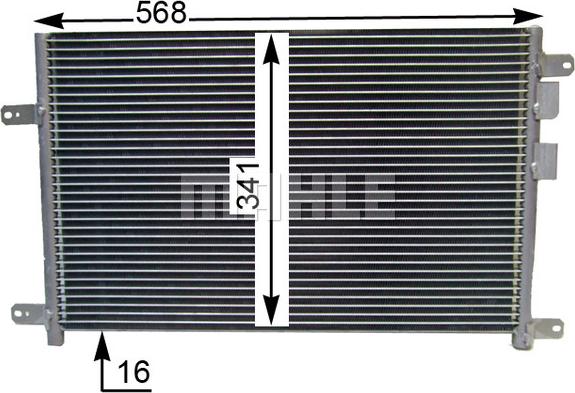 MAHLE AC 834 000S - Кондензатор, климатизация vvparts.bg