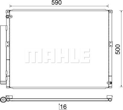 MAHLE AC 836 000S - Кондензатор, климатизация vvparts.bg