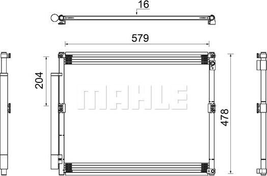 MAHLE AC 838 000S - Кондензатор, климатизация vvparts.bg