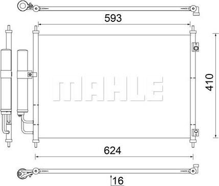 MAHLE AC 829 000S - Кондензатор, климатизация vvparts.bg