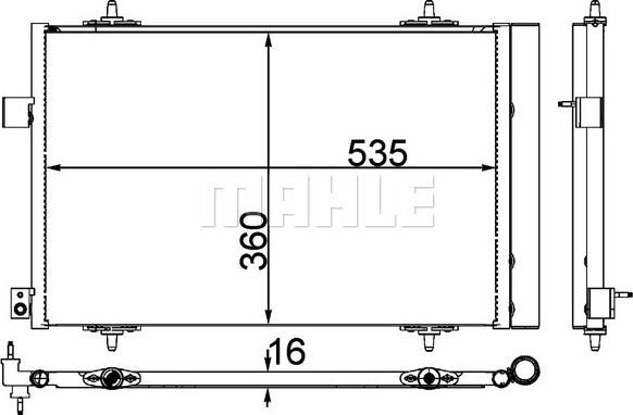 MAHLE AC 39 000P - Кондензатор, климатизация vvparts.bg