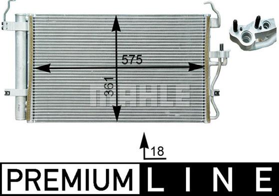 MAHLE AC 398 000P - Кондензатор, климатизация vvparts.bg