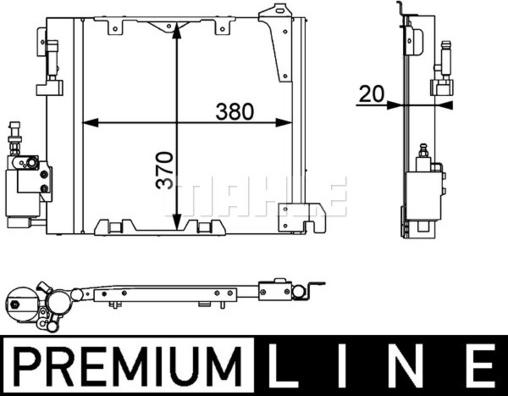 MAHLE AC 349 000P - Кондензатор, климатизация vvparts.bg