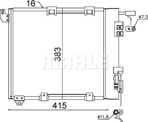 MAHLE AC 349 000S - Кондензатор, климатизация vvparts.bg