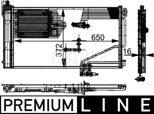 MAHLE AC 346 000P - Кондензатор, климатизация vvparts.bg