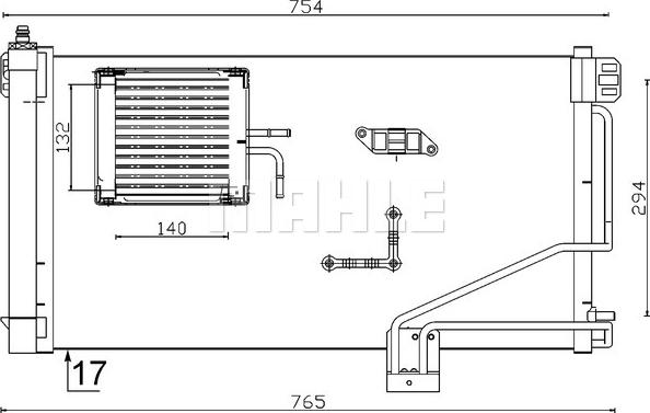 MAHLE AC 346 000S - Кондензатор, климатизация vvparts.bg