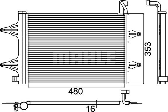 MAHLE AC 359 000P - Кондензатор, климатизация vvparts.bg