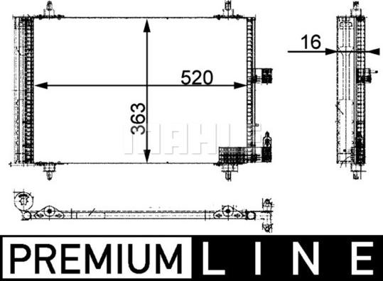 MAHLE AC 350 000P - Кондензатор, климатизация vvparts.bg