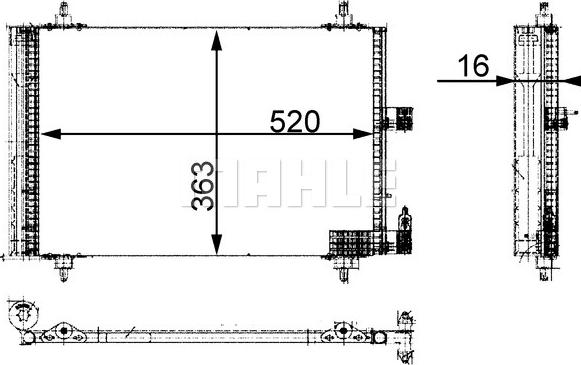 MAHLE AC 350 000S - Кондензатор, климатизация vvparts.bg