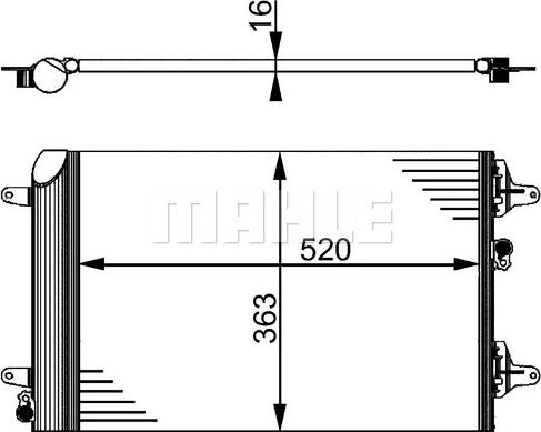 MAHLE AC 358 000S - Кондензатор, климатизация vvparts.bg