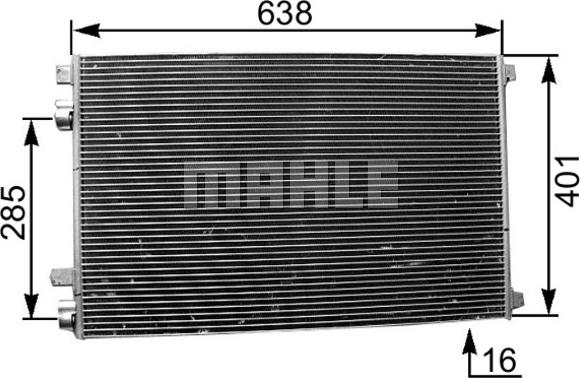 MAHLE AC 360 001S - Кондензатор, климатизация vvparts.bg