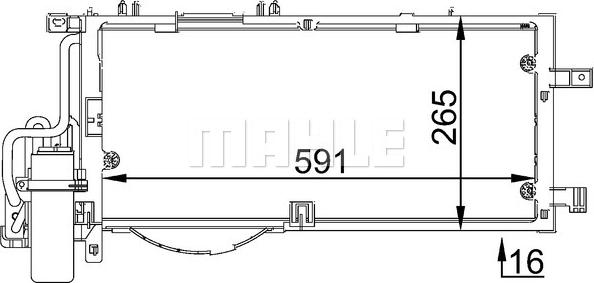 MAHLE AC 309 001S - Кондензатор, климатизация vvparts.bg