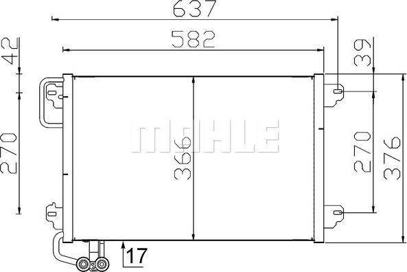 MAHLE AC 304 000S - Кондензатор, климатизация vvparts.bg