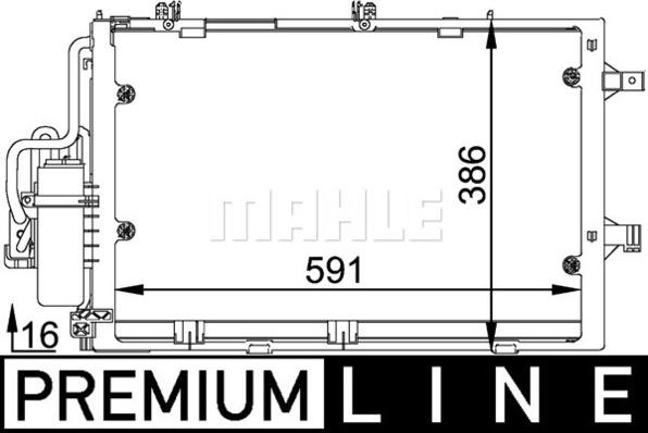 MAHLE AC 308 000P - Кондензатор, климатизация vvparts.bg