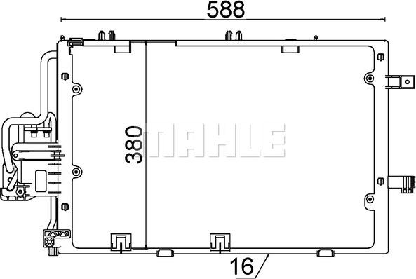 MAHLE AC 308 000S - Кондензатор, климатизация vvparts.bg