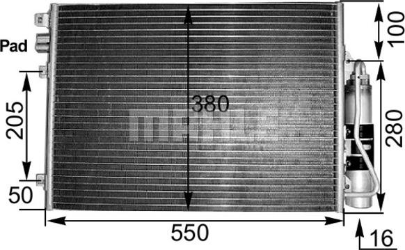 MAHLE AC 303 000S - Кондензатор, климатизация vvparts.bg