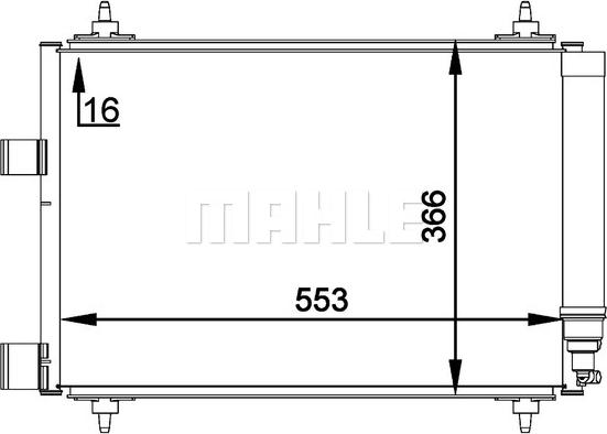 MAHLE AC 314 000P - Кондензатор, климатизация vvparts.bg