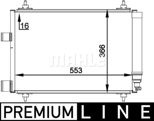 MAHLE AC 314 000P - Кондензатор, климатизация vvparts.bg