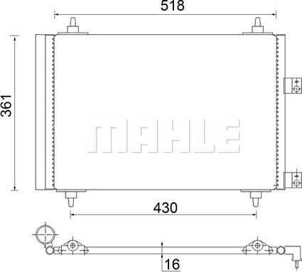 MAHLE AC 314 000S - Кондензатор, климатизация vvparts.bg