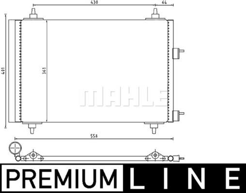 MAHLE AC 315 000P - Кондензатор, климатизация vvparts.bg