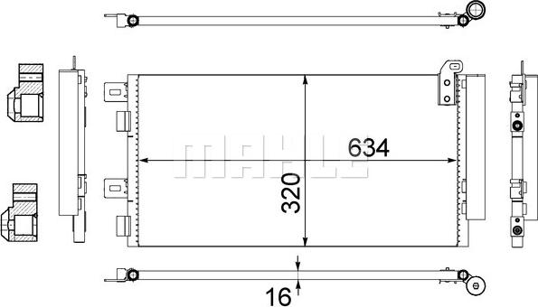 MAHLE AC 312 001S - Кондензатор, климатизация vvparts.bg