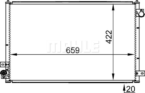 MAHLE AC 338 001S - Кондензатор, климатизация vvparts.bg