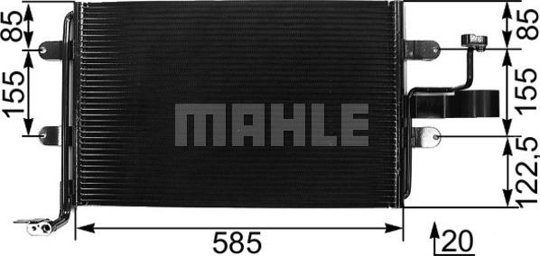 MAHLE AC 326 000S - Кондензатор, климатизация vvparts.bg