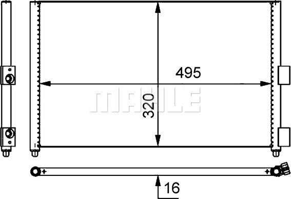 MAHLE AC 371 000S - Кондензатор, климатизация vvparts.bg