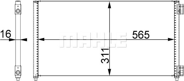 MAHLE AC 373 000S - Кондензатор, климатизация vvparts.bg