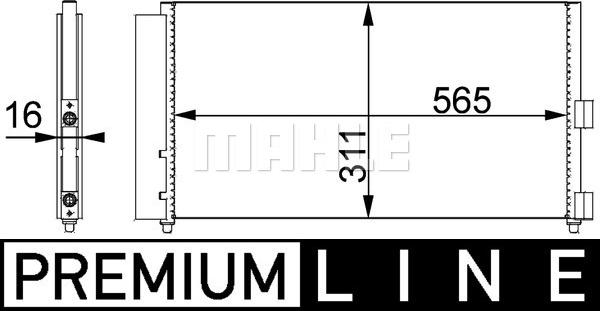 MAHLE AC 372 000P - Кондензатор, климатизация vvparts.bg