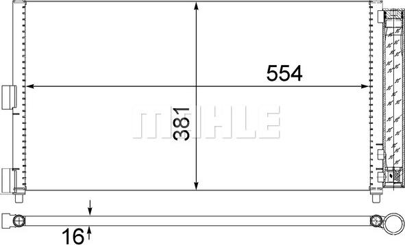 MAHLE AC 372 000S - Кондензатор, климатизация vvparts.bg