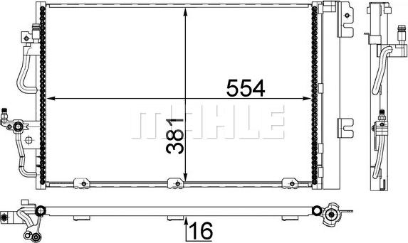 MAHLE AC 377 001S - Кондензатор, климатизация vvparts.bg