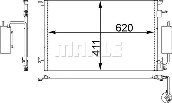 MAHLE AC 295 000P - Кондензатор, климатизация vvparts.bg