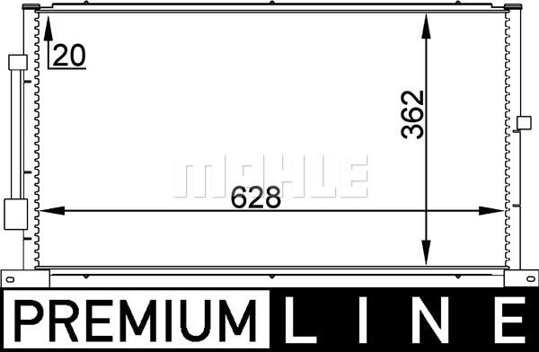 MAHLE AC 258 000P - Кондензатор, климатизация vvparts.bg