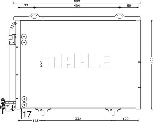 MAHLE AC 211 001S - Кондензатор, климатизация vvparts.bg