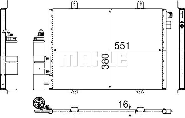 MAHLE AC 221 000S - Кондензатор, климатизация vvparts.bg