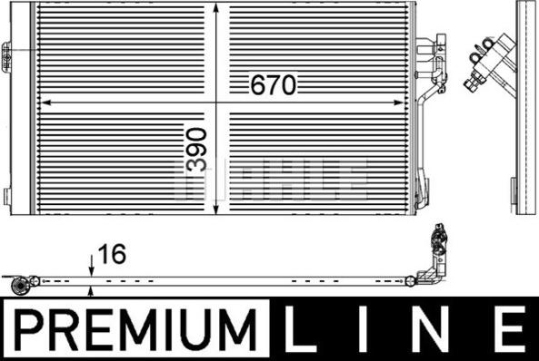 MAHLE AC 761 000P - Кондензатор, климатизация vvparts.bg