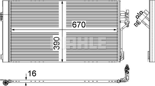 MAHLE AC 761 000P - Кондензатор, климатизация vvparts.bg