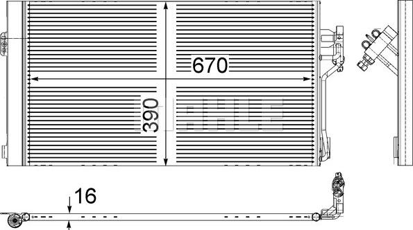 MAHLE AC 761 000S - Кондензатор, климатизация vvparts.bg