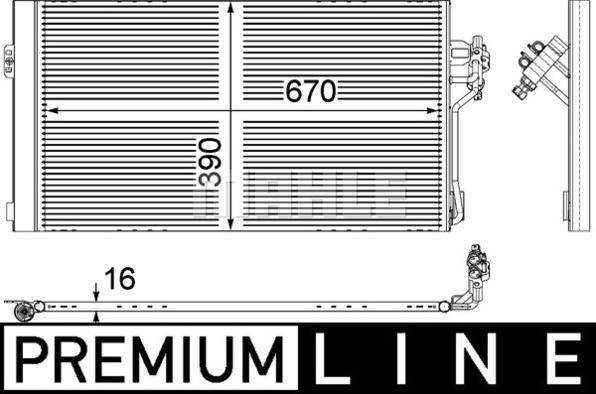 MAHLE AC 762 000P - Кондензатор, климатизация vvparts.bg