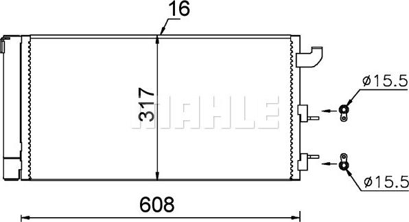 MAHLE AC 710 000S - Кондензатор, климатизация vvparts.bg