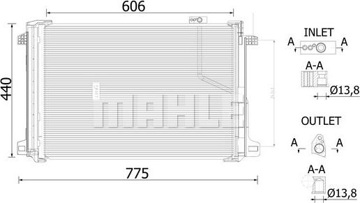 MAHLE AC 786 000S - Кондензатор, климатизация vvparts.bg