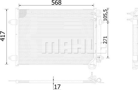 MAHLE AC 734 000S - Кондензатор, климатизация vvparts.bg