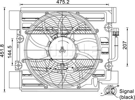 MAHLE ACF 24 000S - Вентилатор, конденсатор на климатизатора vvparts.bg
