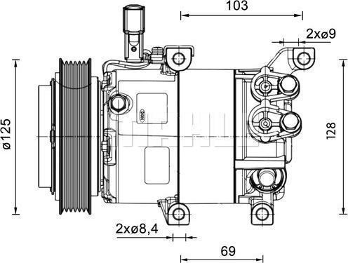 MAHLE ACP 1458 000P - Компресор, климатизация vvparts.bg