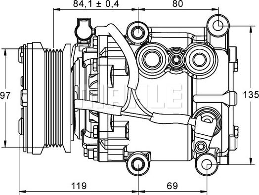 MAHLE ACP 106 000P - Компресор, климатизация vvparts.bg