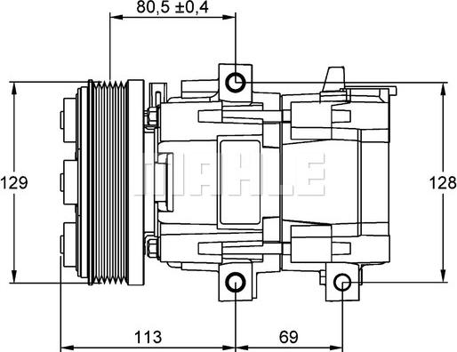 MAHLE ACP 101 000P - Компресор, климатизация vvparts.bg